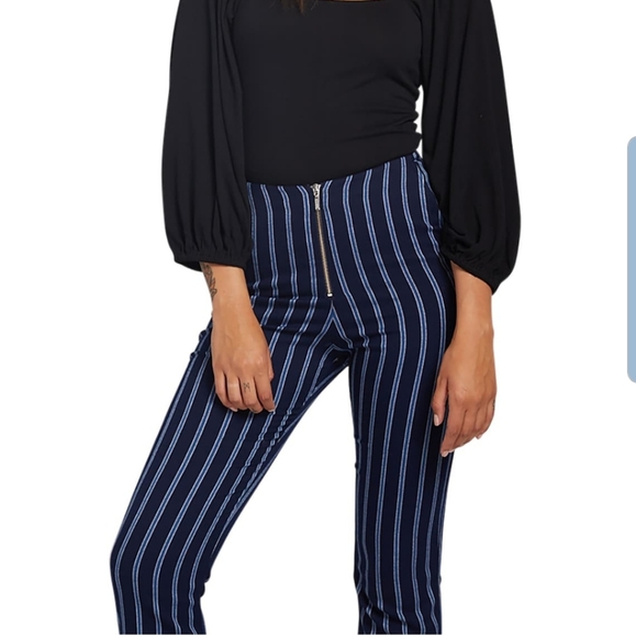 Future Me Stone Row Volcom Striped Blue Pants - Picture 1 of 7